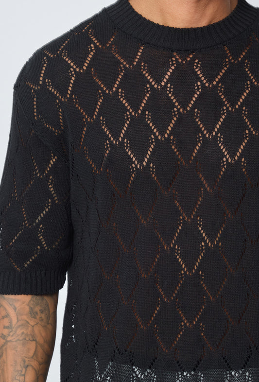 T-shirt maille ajourée