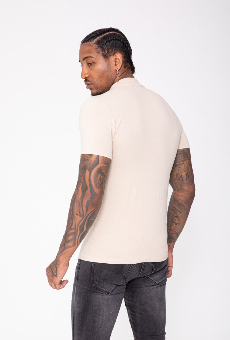 T-shirt col montant