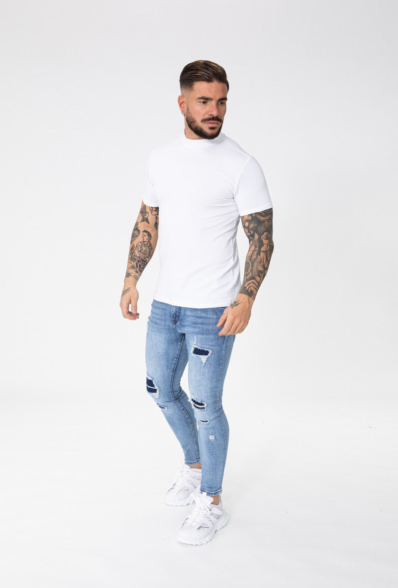 T-shirt col montant