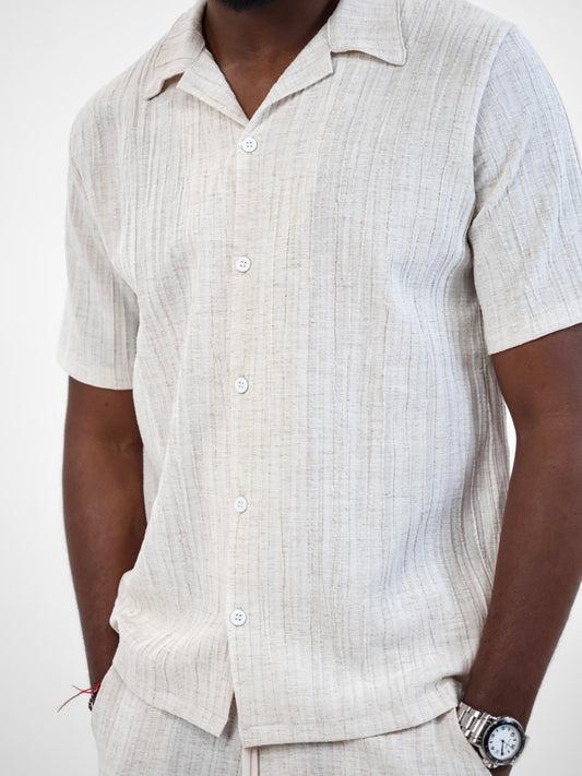 Ensemble Short Chemise - Naturel