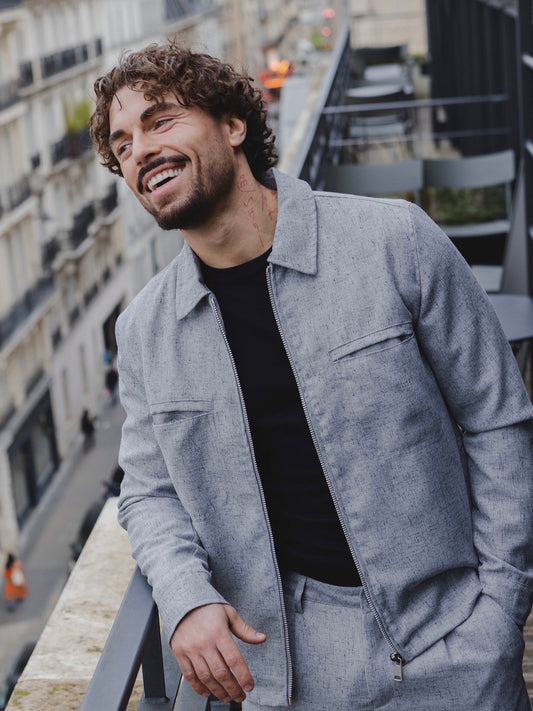 Ensemble Veste Chiné Gris