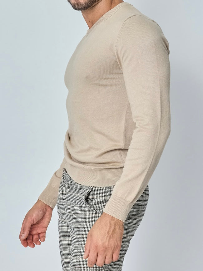 Pull habillé beige