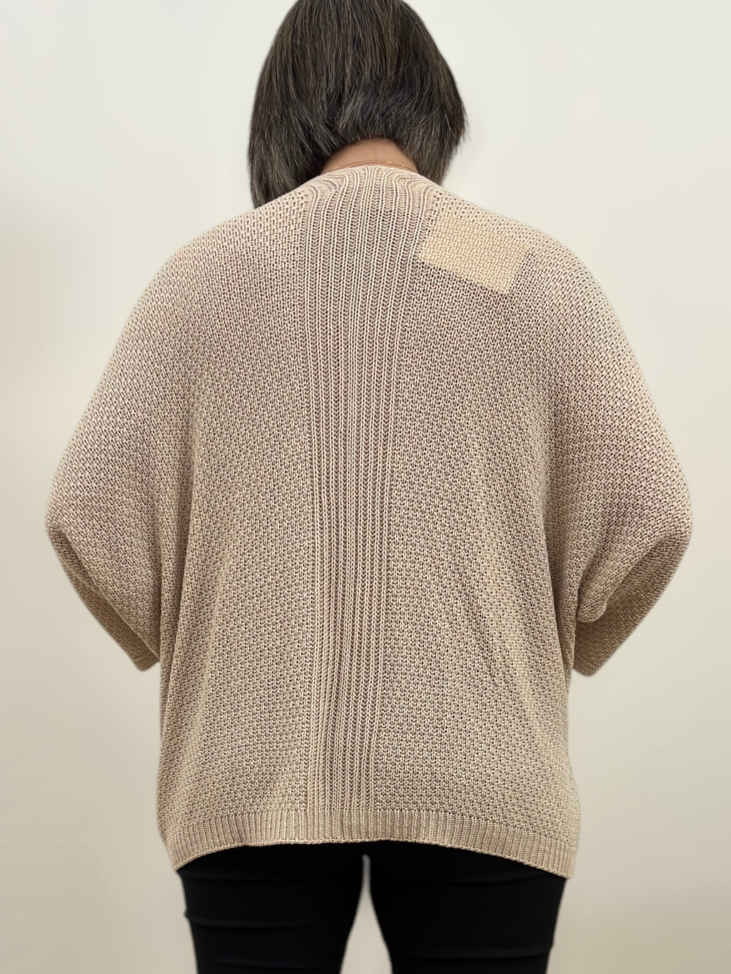 Gilet Beige manche 3/4 chauve souris