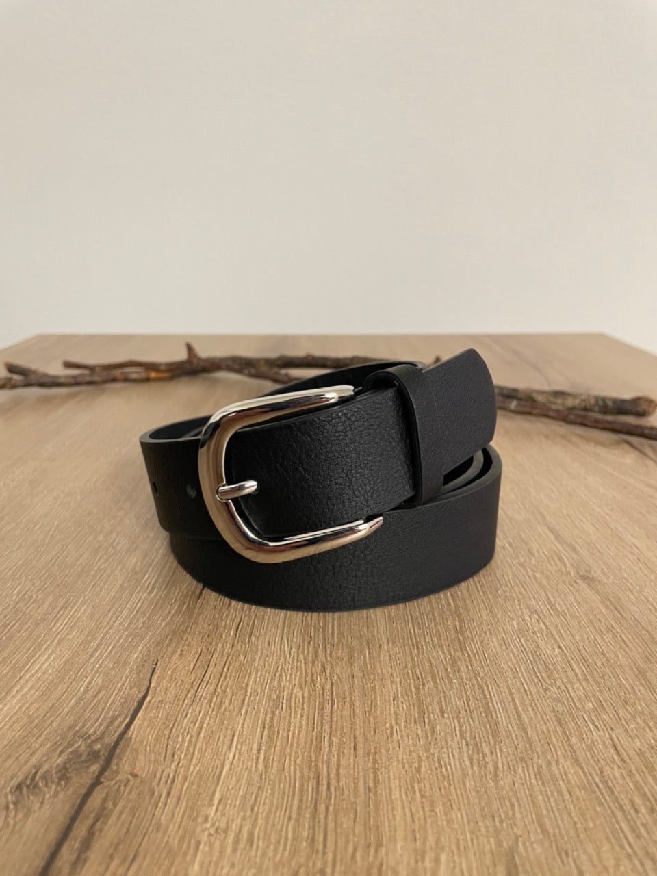 Ceinture cuir noir | 32 mm