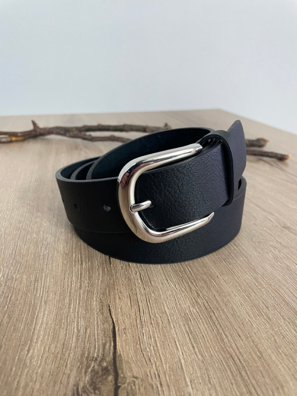 Ceinture cuir noir | 32 mm
