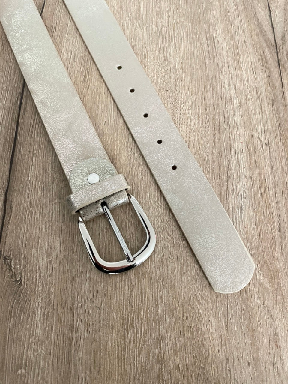 Ceinture cuir dorée | 34 mm