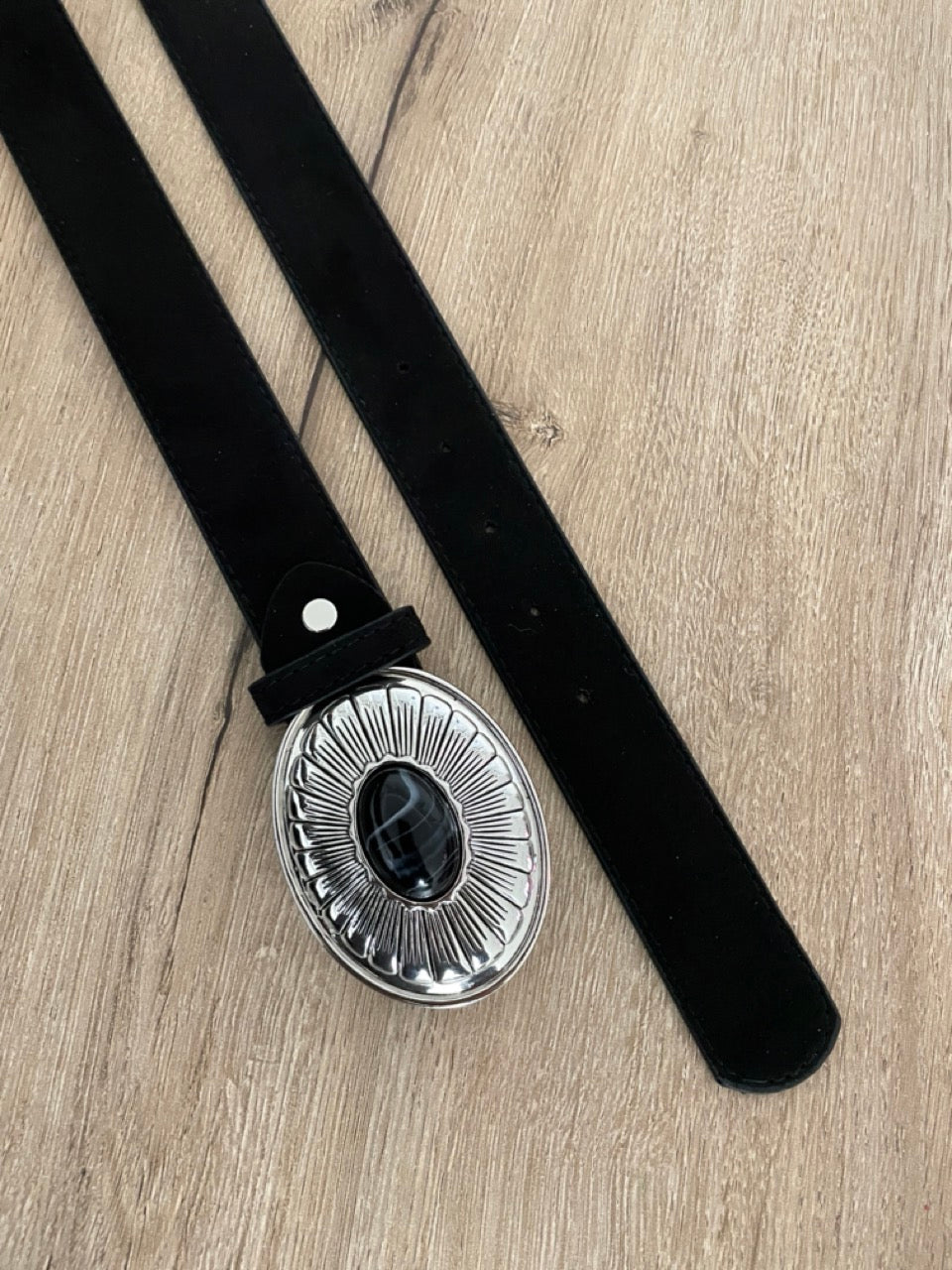 Ceinture daim noir | 32 mm