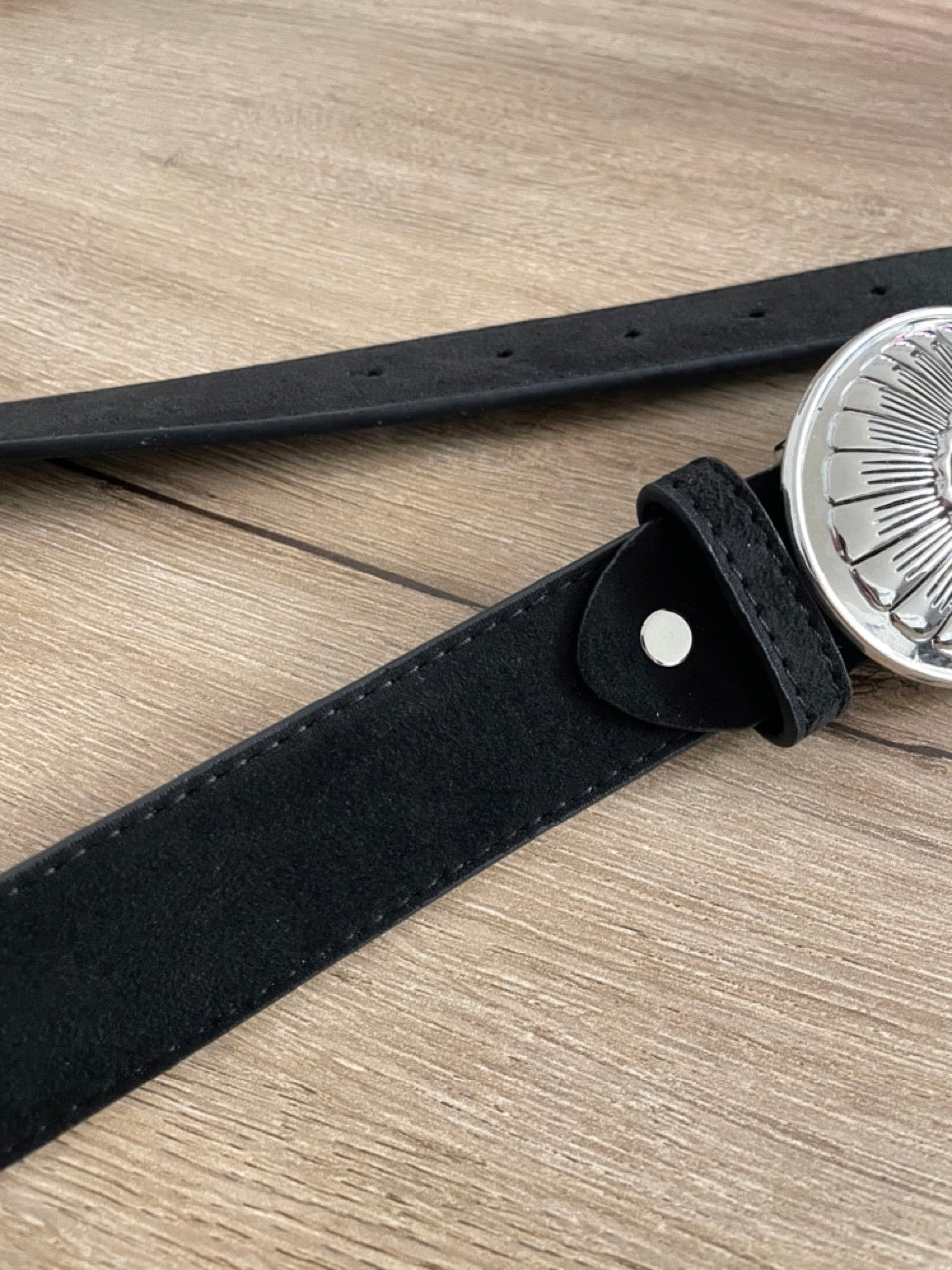 Ceinture daim noir | 32 mm