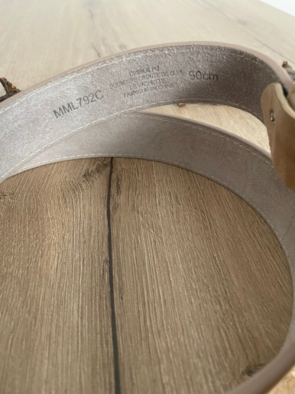 Ceinture daim Beige | 32 mm