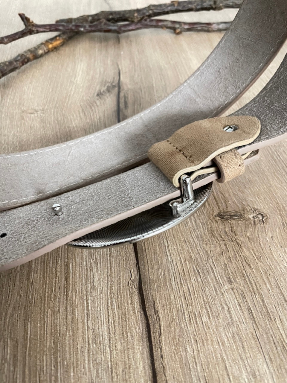 Ceinture daim Beige | 32 mm