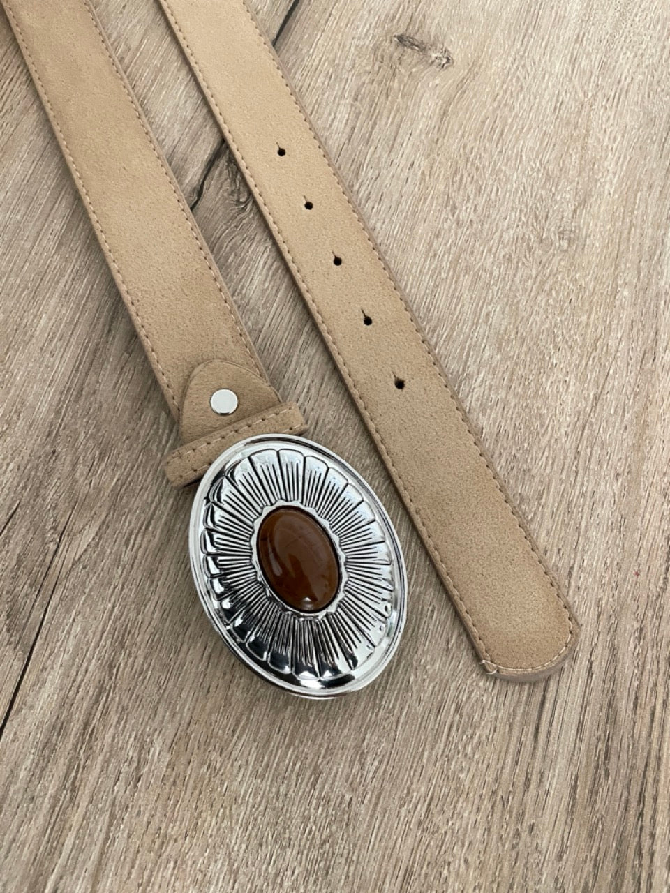 Ceinture daim Beige | 32 mm