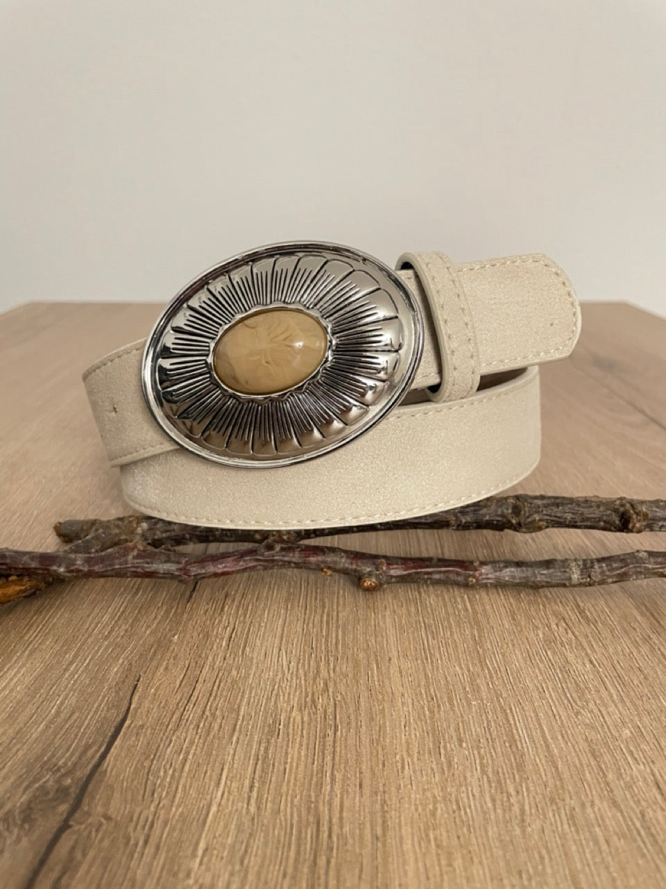 Ceinture daim Ivoire | 32 mm