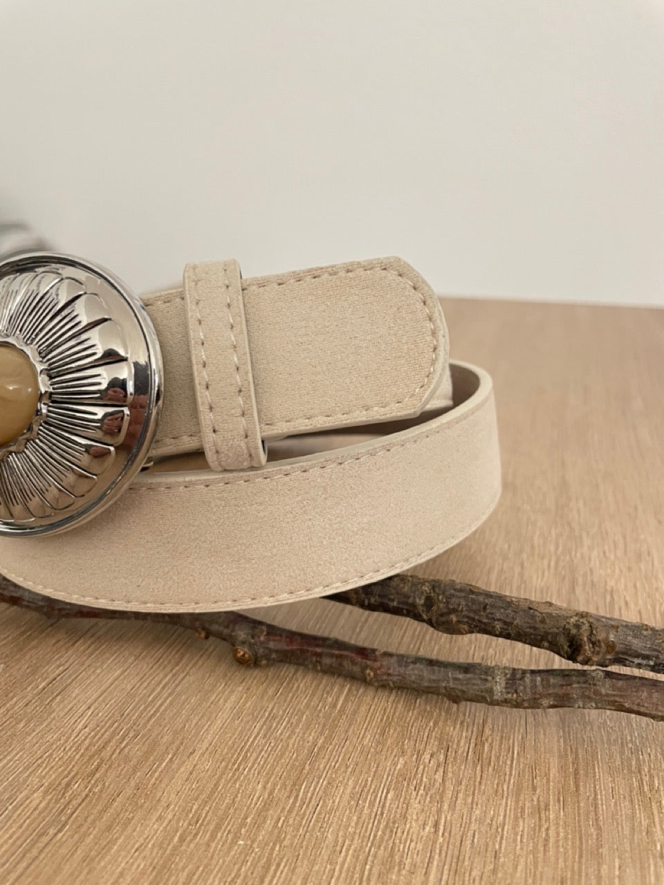 Ceinture daim Ivoire | 32 mm