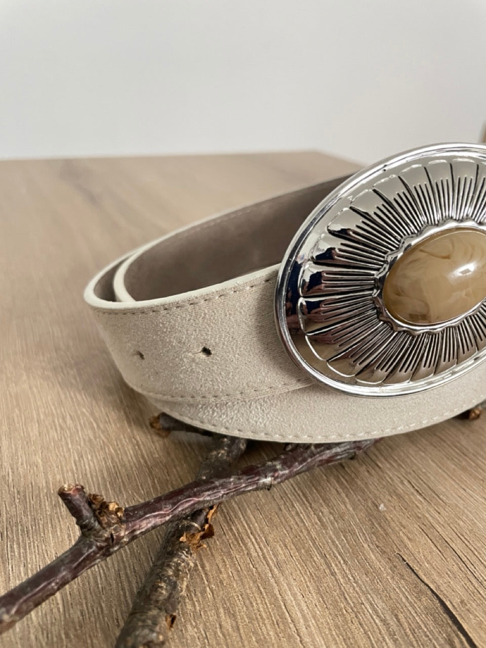 Ceinture daim Ivoire | 32 mm