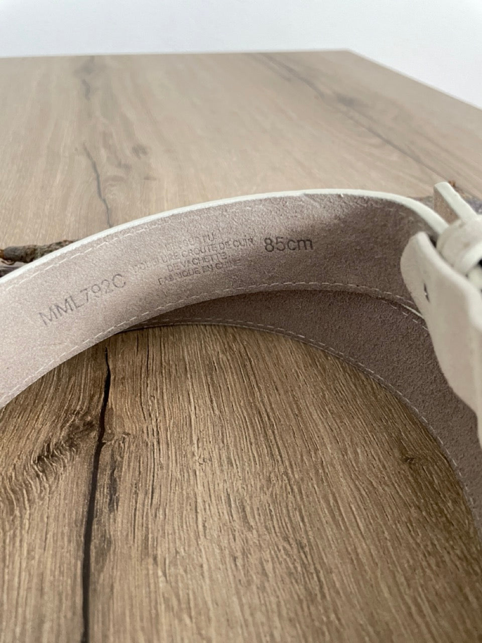 Ceinture daim Ivoire | 32 mm