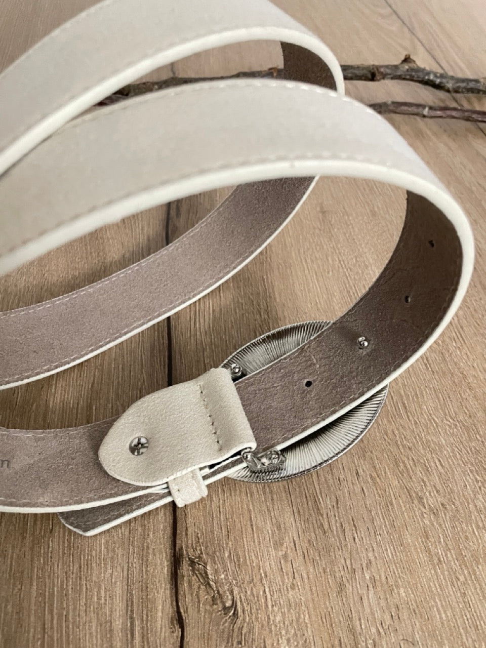 Ceinture daim Ivoire | 32 mm