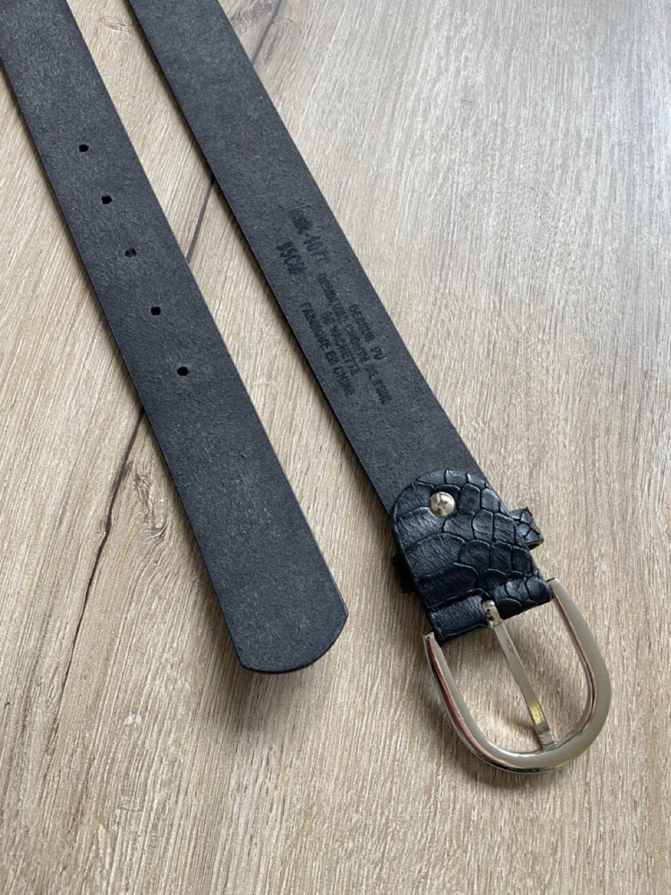 Ceinture Reptile Noir | 33 mm