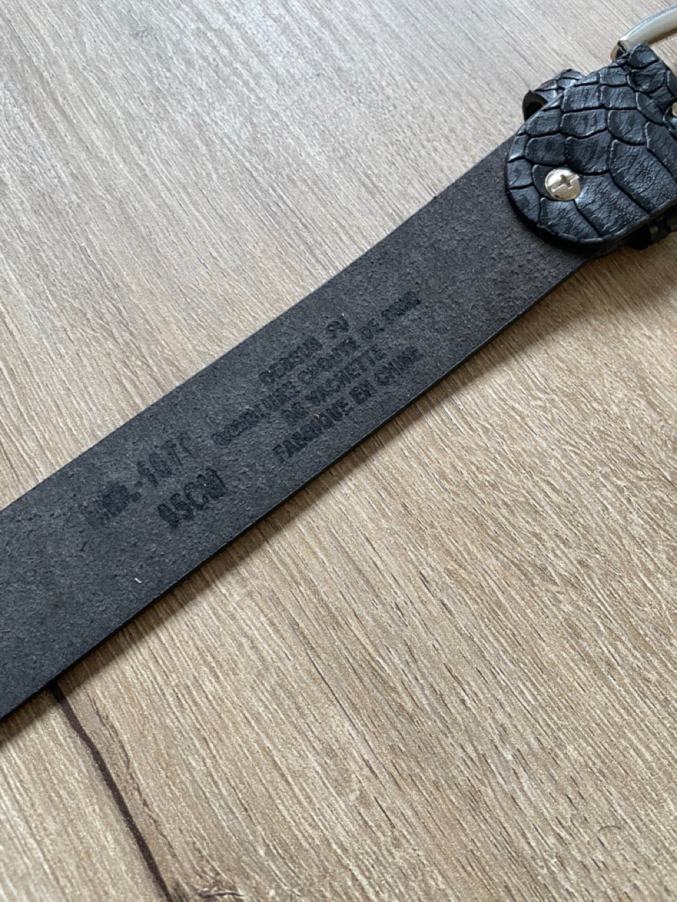 Ceinture Reptile Noir | 33 mm