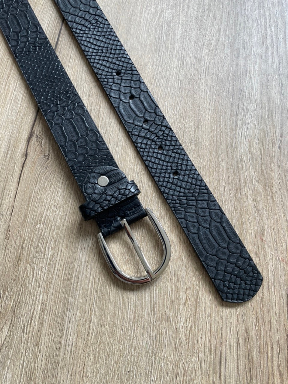 Ceinture Reptile Noir | 33 mm
