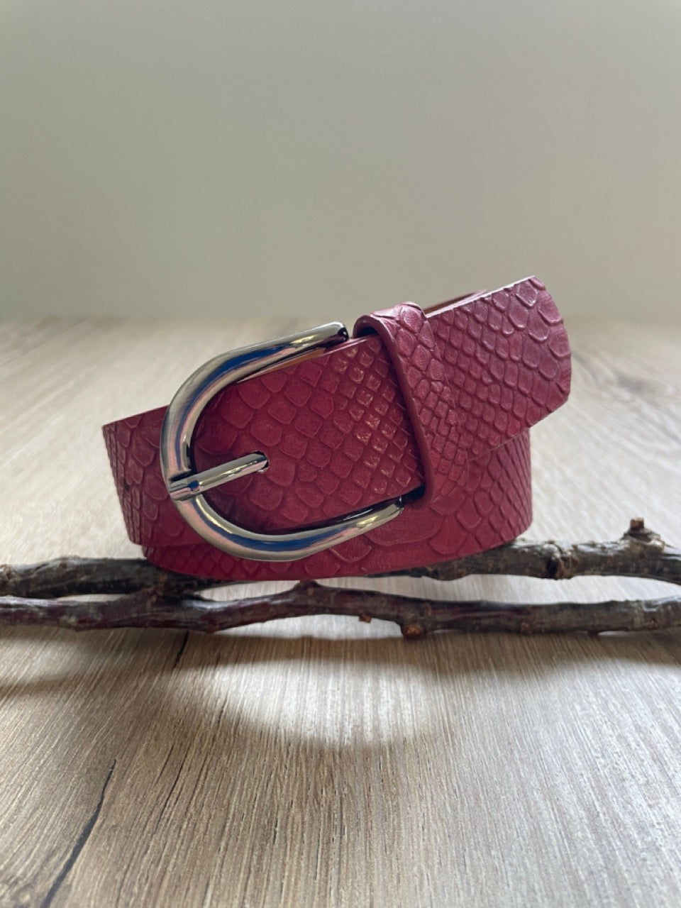 Ceinture Reptile Pourpre | 33 mm