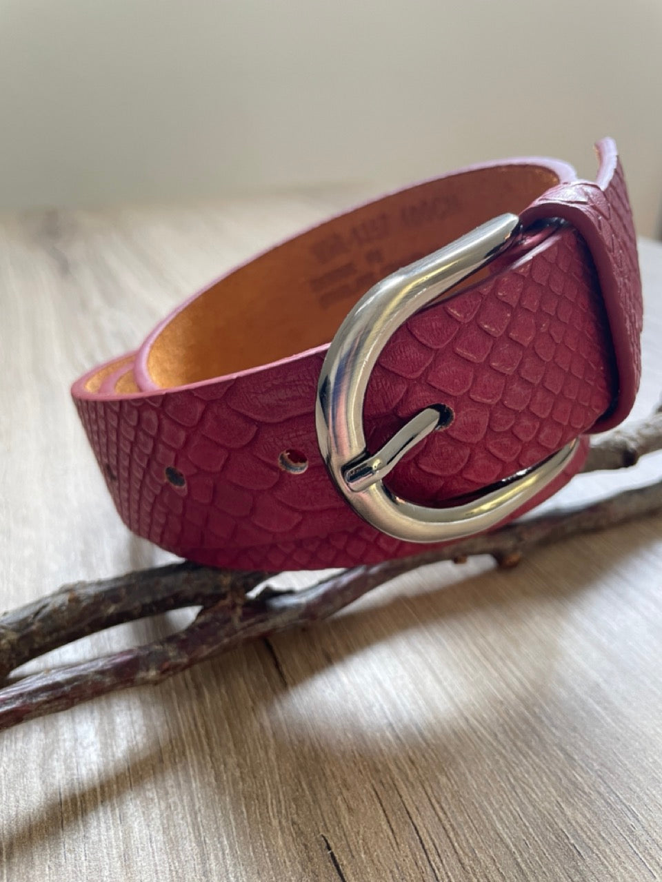 Ceinture Reptile Pourpre | 33 mm