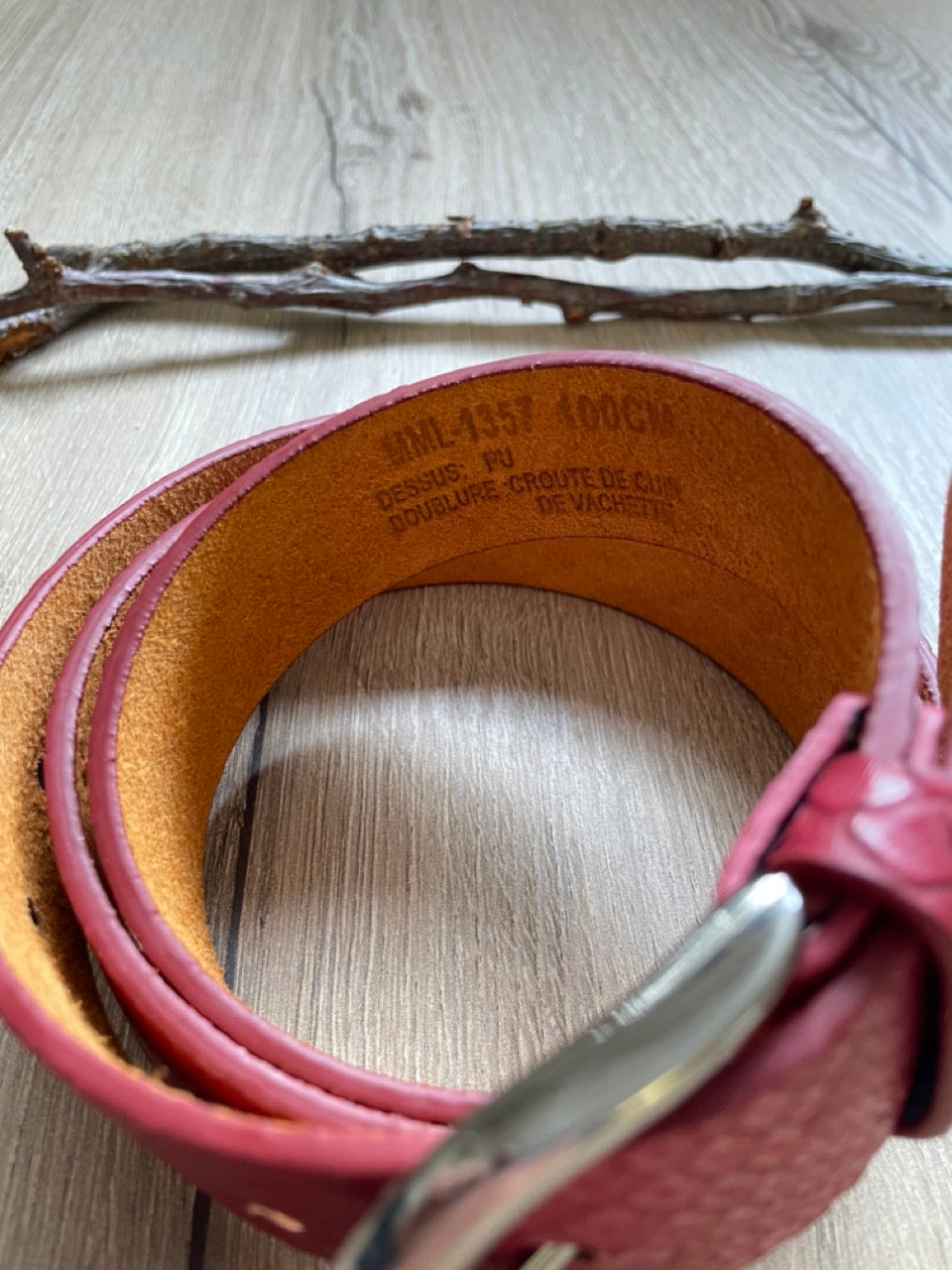 Ceinture Reptile Pourpre | 33 mm