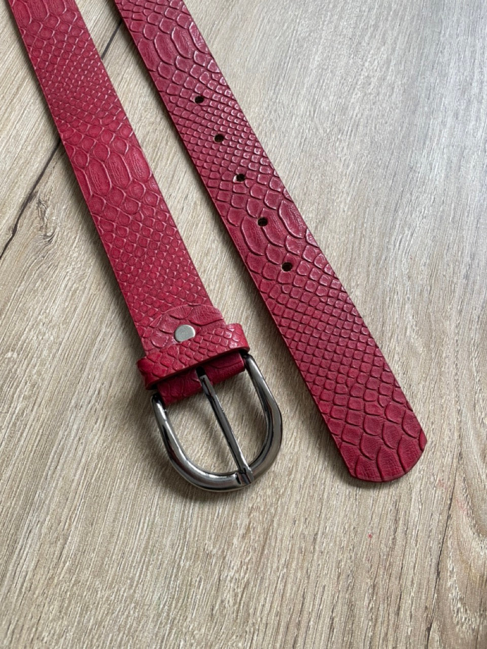 Ceinture Reptile Pourpre | 33 mm