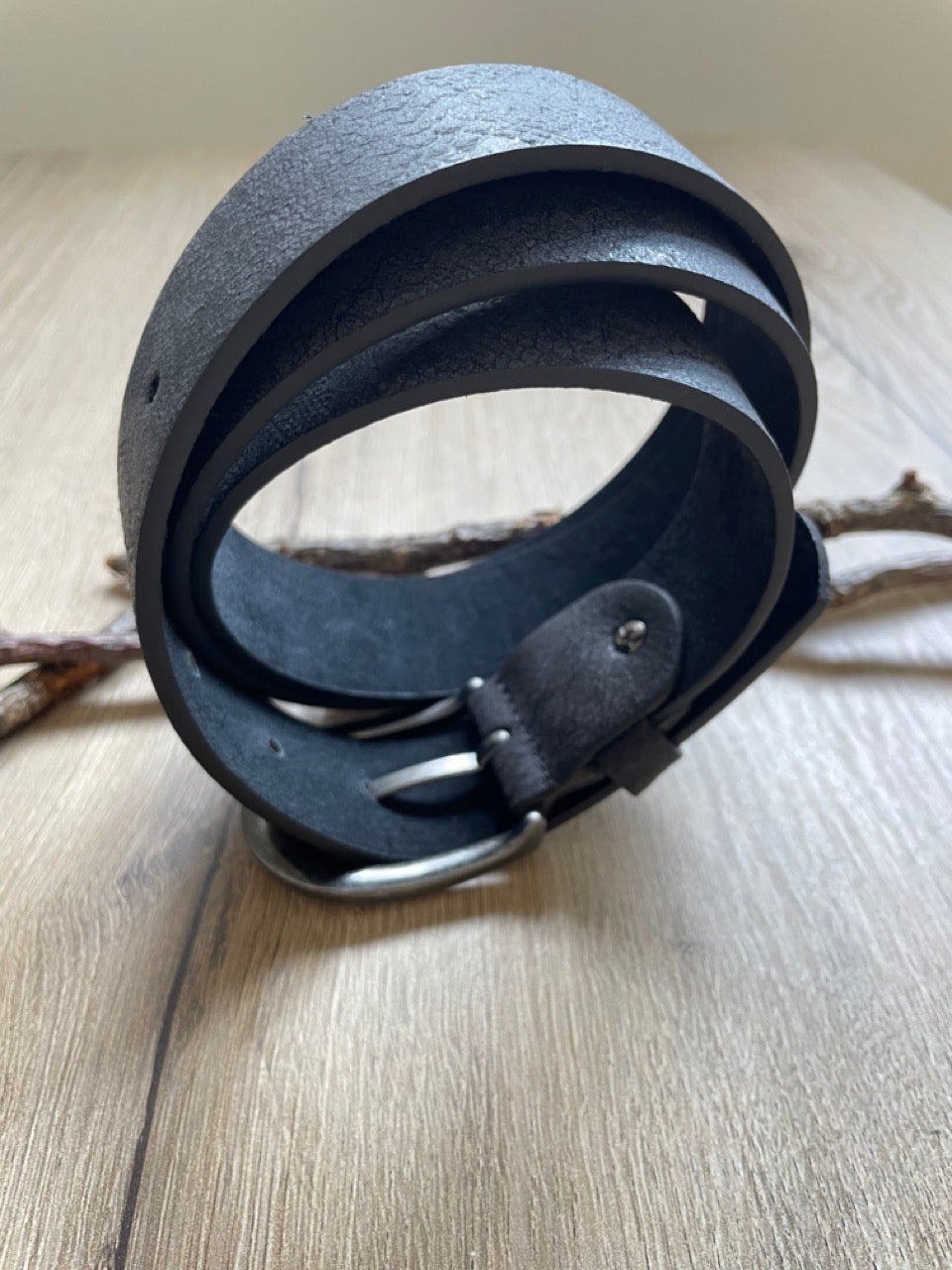 Ceinture Vintage Reptile Noir | 33 mm