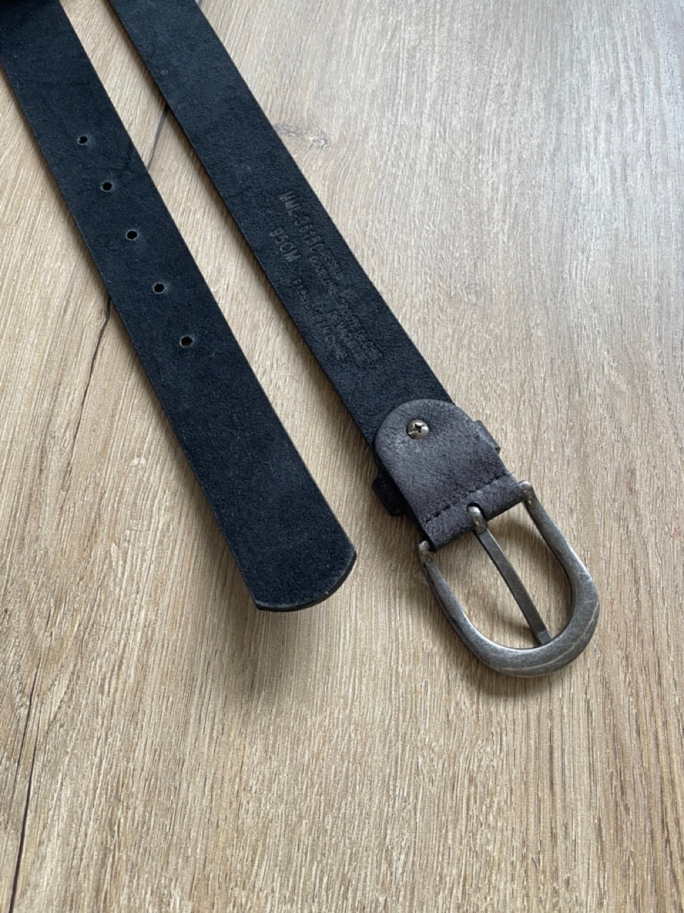 Ceinture Vintage Reptile Noir | 33 mm