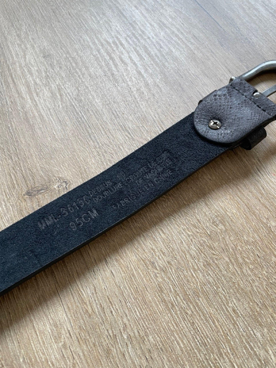 Ceinture Vintage Reptile Noir | 33 mm