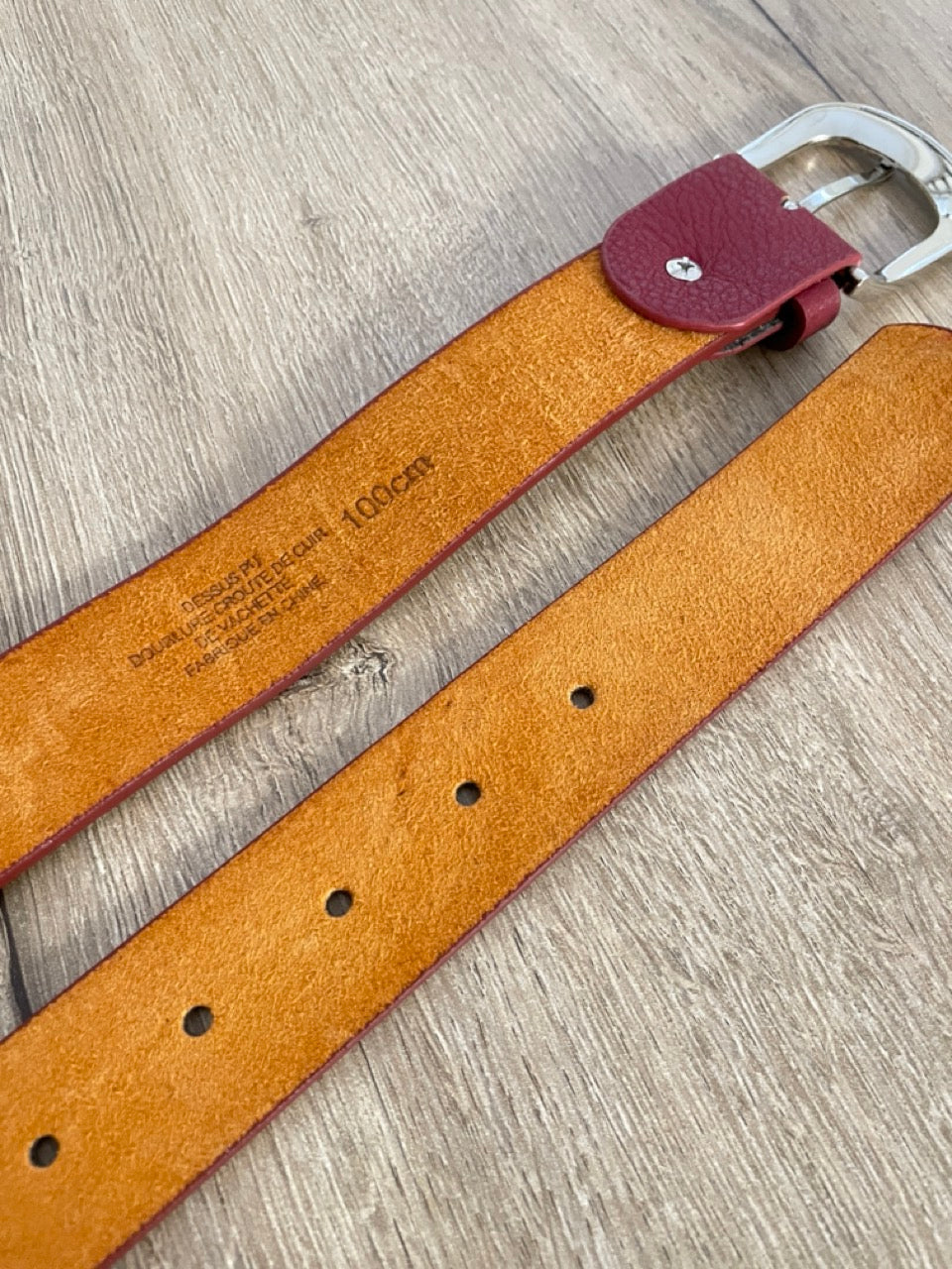 Ceinture cuir Pourpre | 33 mm