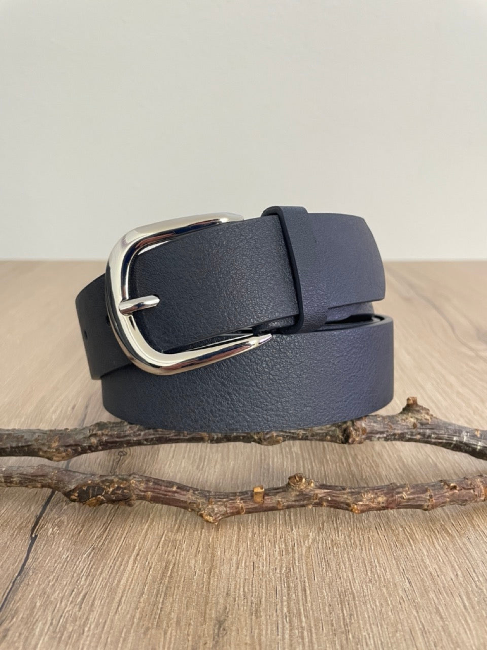 Ceinture cuir marine | 33 mm