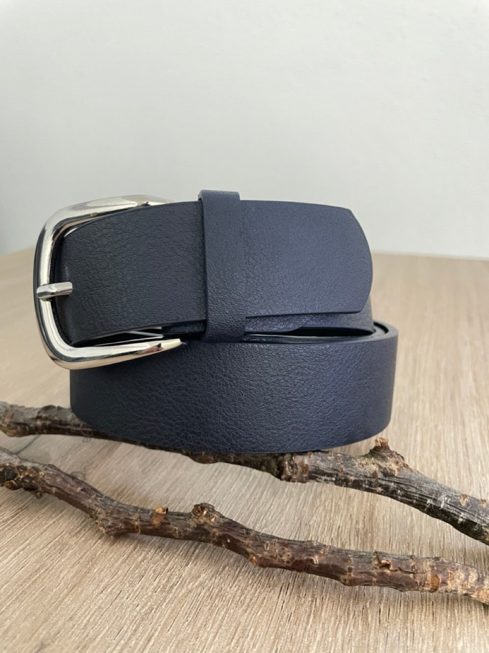 Ceinture cuir marine | 33 mm