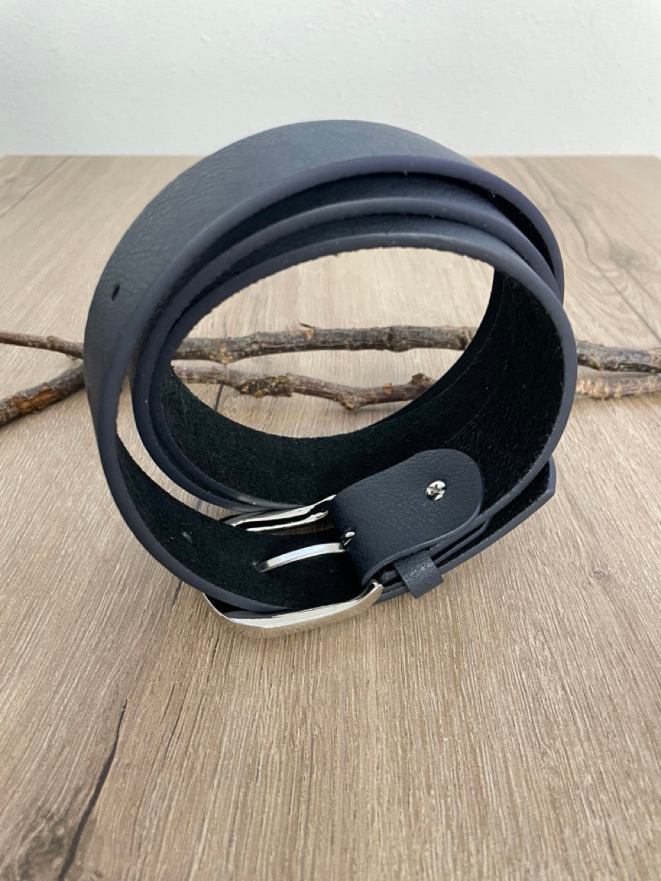 Ceinture cuir marine | 33 mm