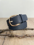 Ceinture cuir marine | 33 mm