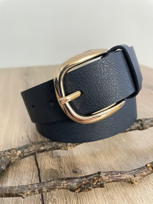 Ceinture cuir marine | 33 mm
