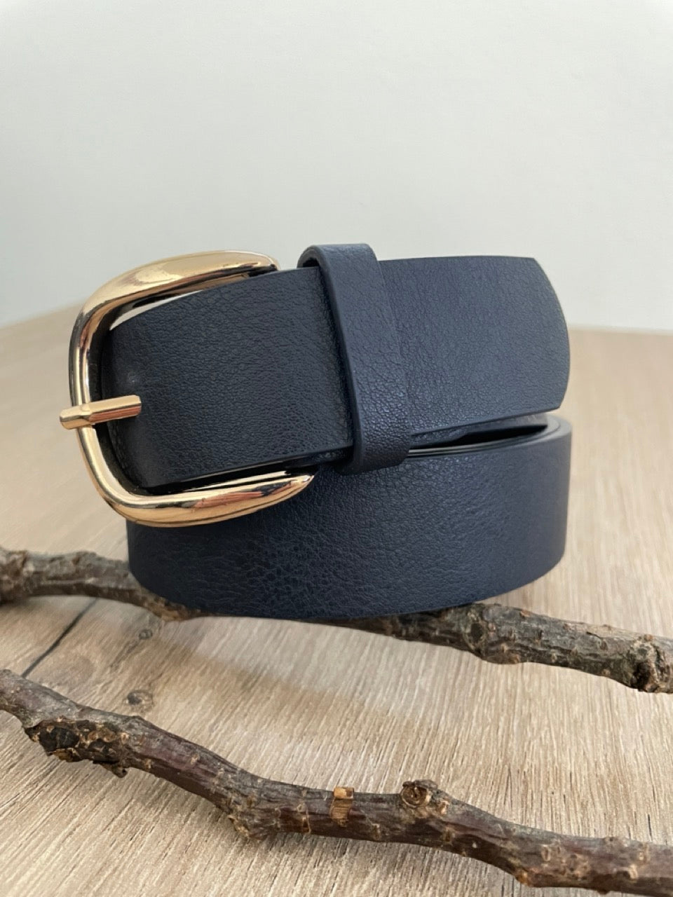 Ceinture cuir marine | 33 mm