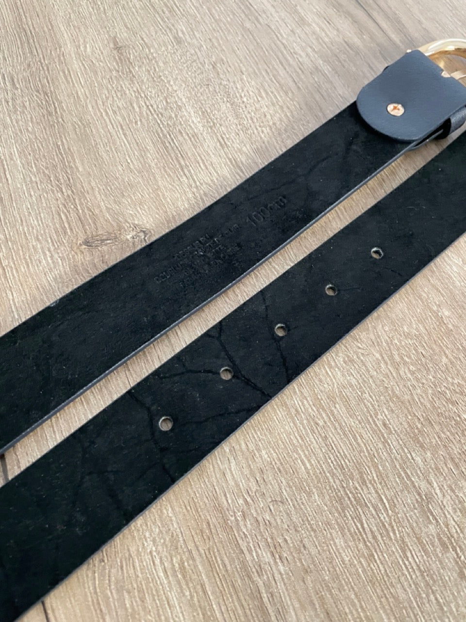 Ceinture cuir marine | 33 mm