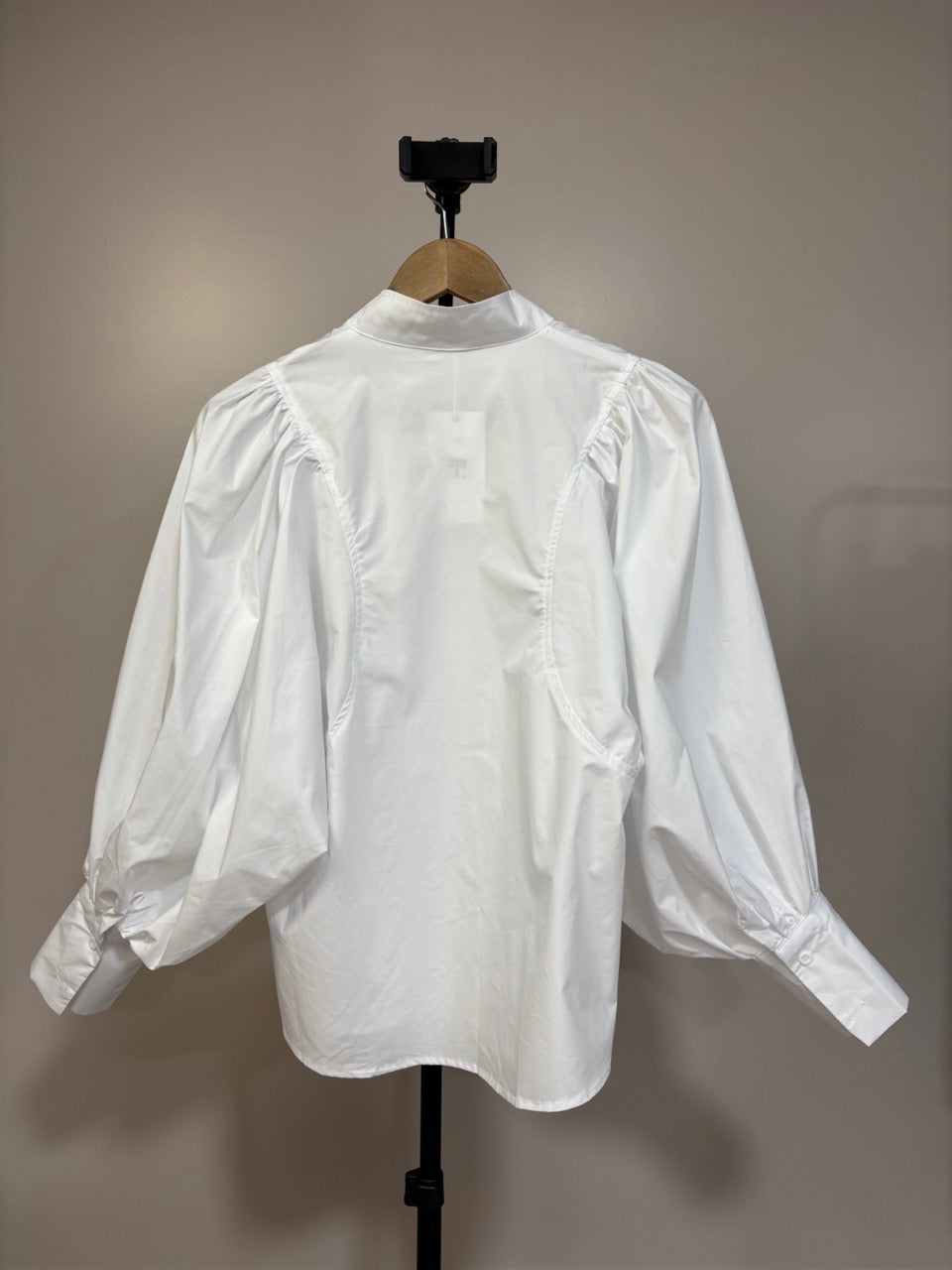 Chemise Blanche - Manches bouffantes à pinces