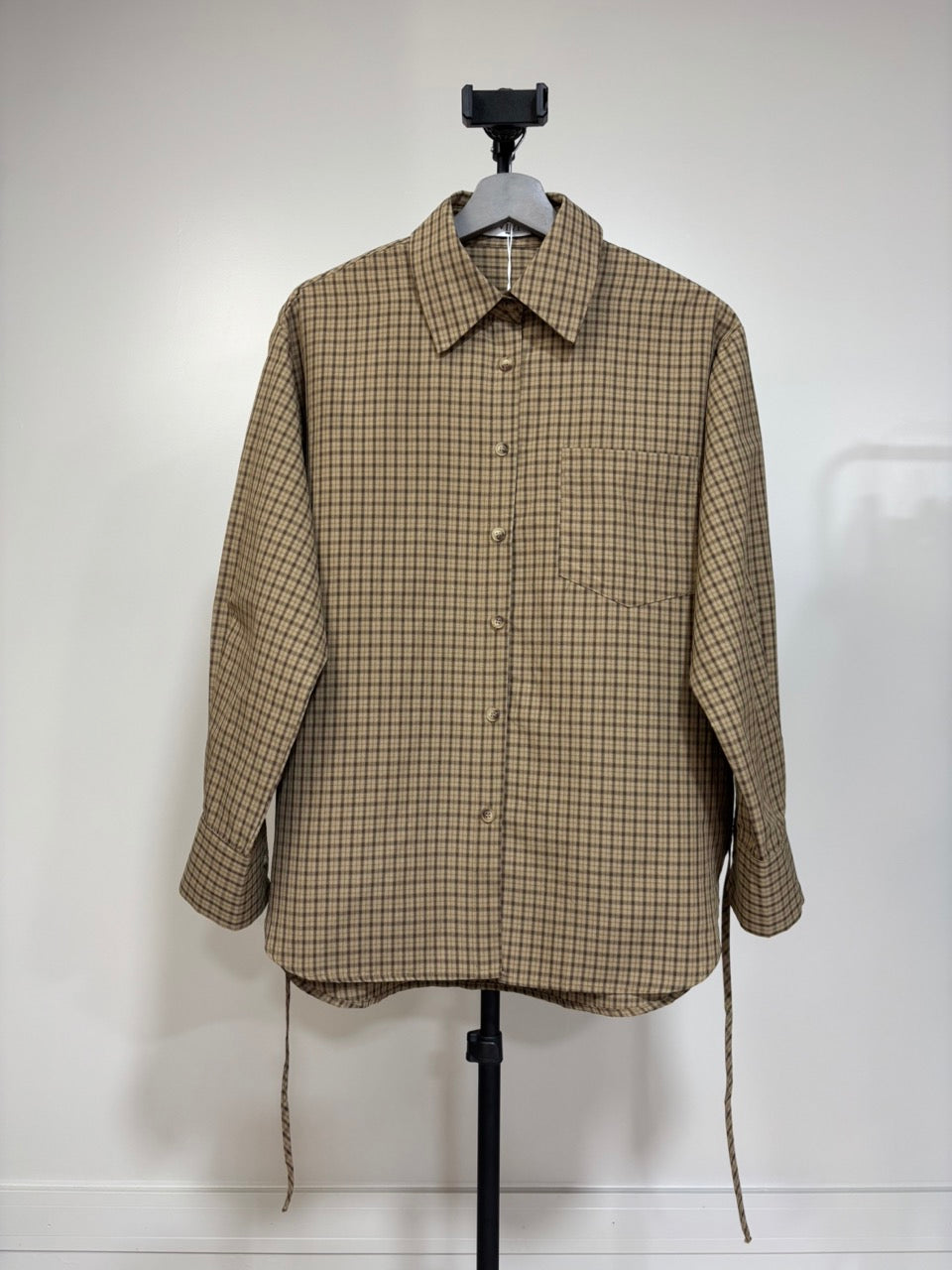 Chemise Beige à carreaux Choco