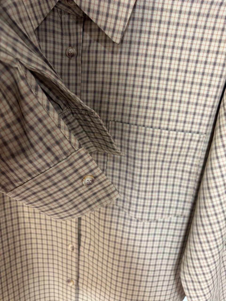 Chemise Beige à carreaux Choco