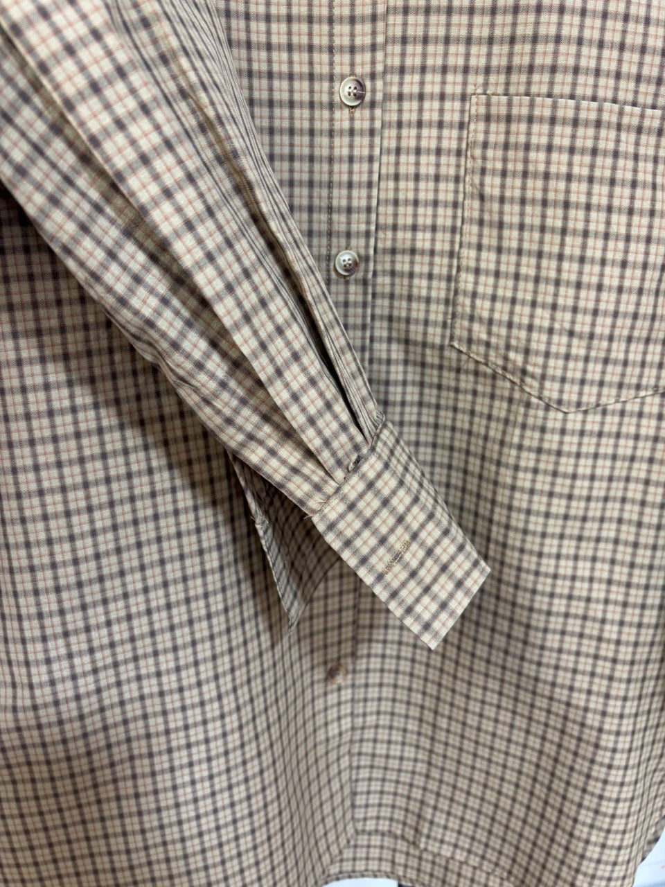 Chemise Beige à carreaux Choco