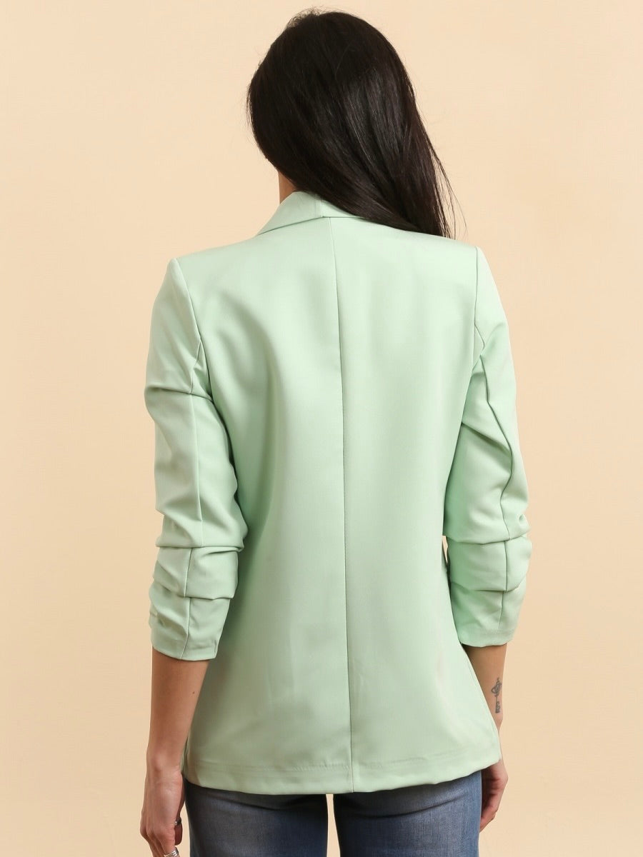 Blazer Menthe Col Châle