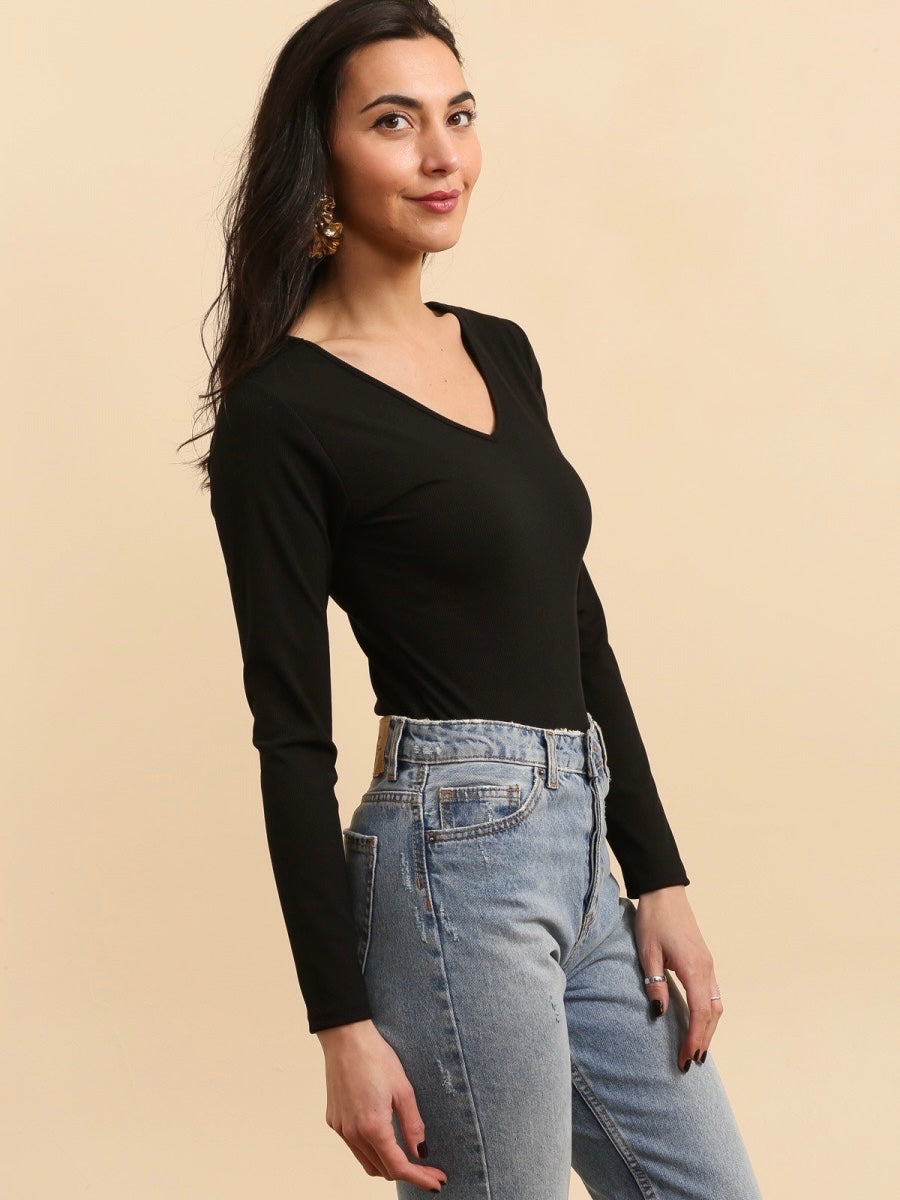 Haut Noir Dos Dentelle