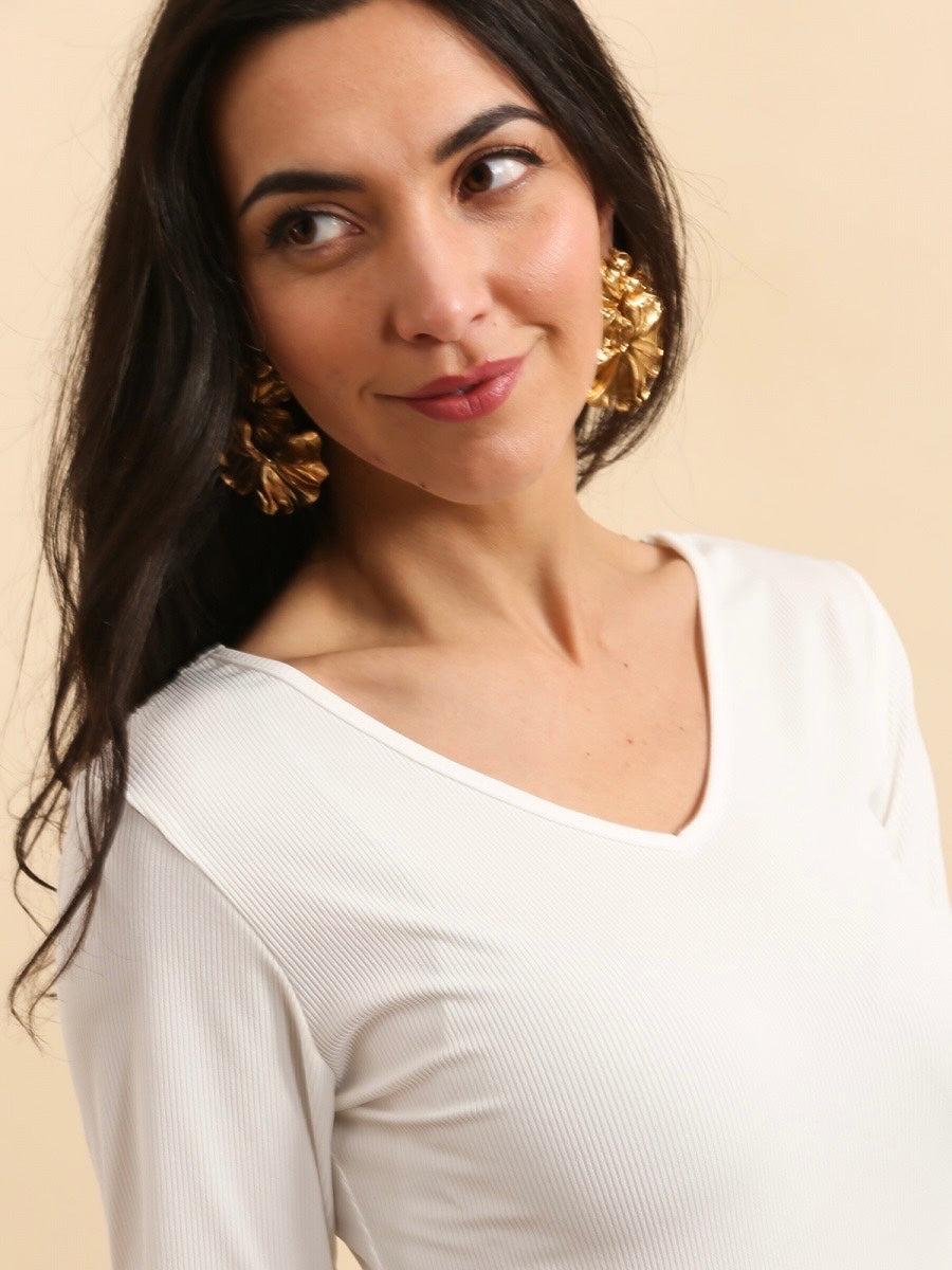 Haut Blanc Dos Dentelle