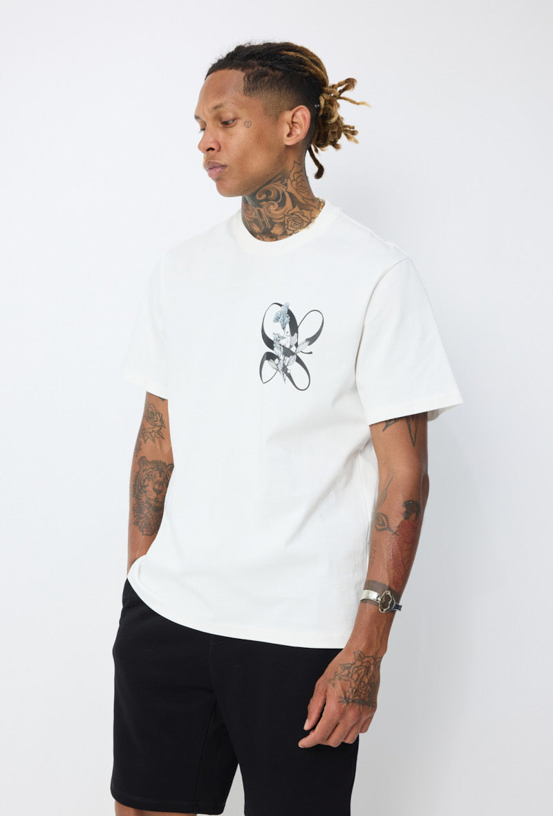 T-shirt Oversize | Fleur - Blanc