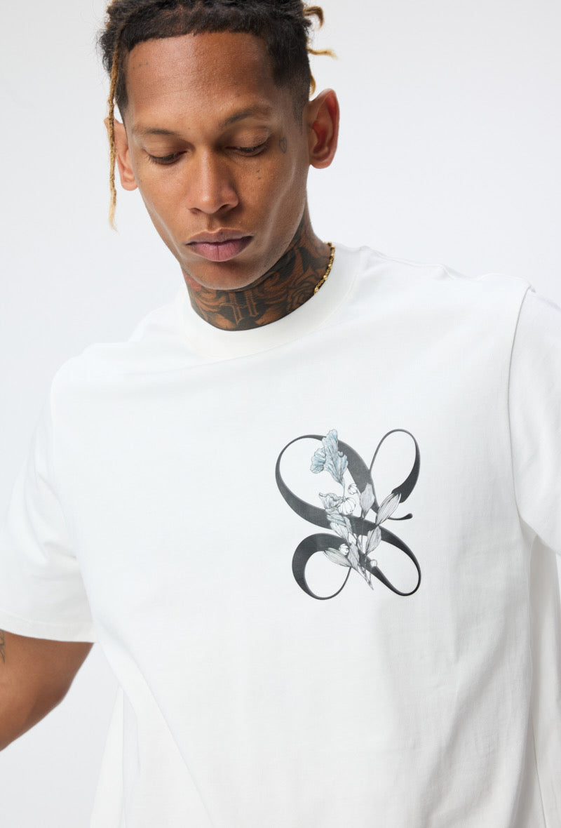 T-shirt Oversize | Fleur - Blanc