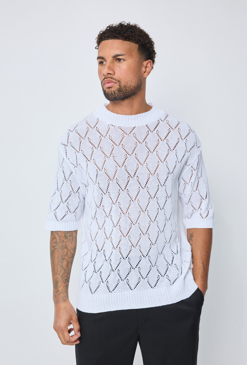 T-shirt maille ajourée