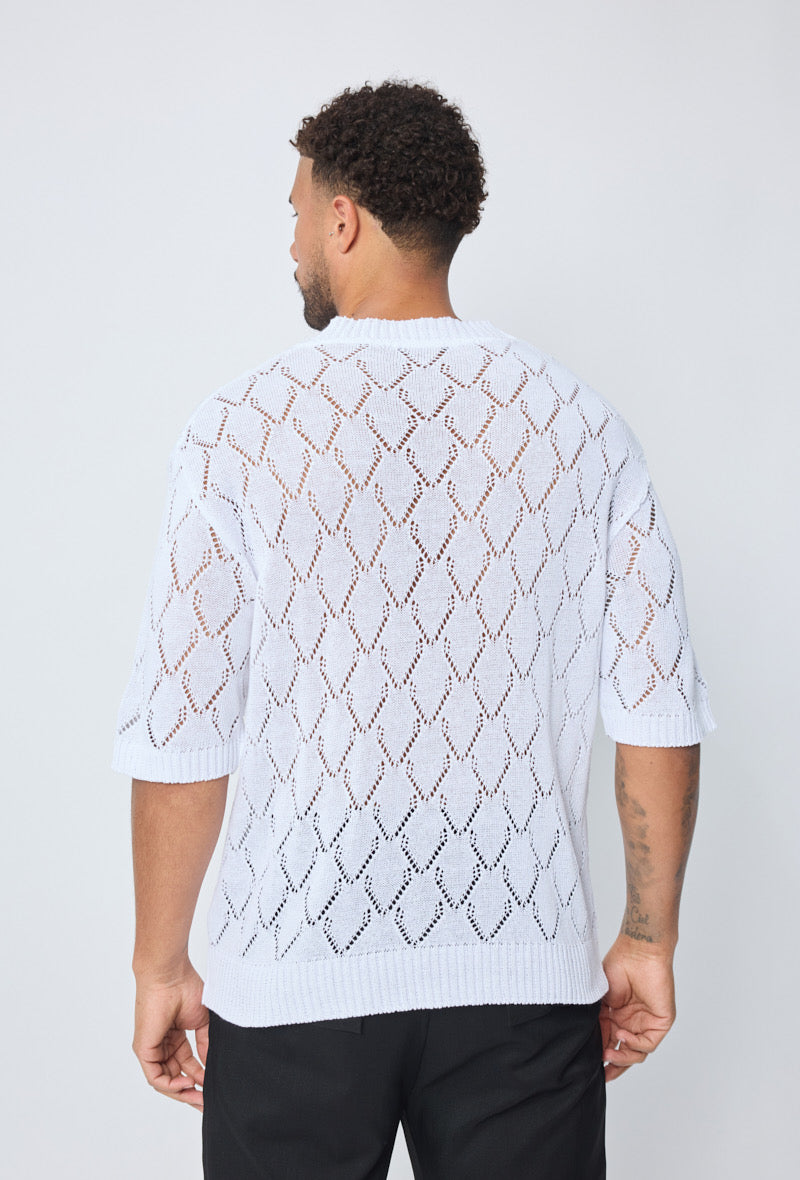 T-shirt maille ajourée