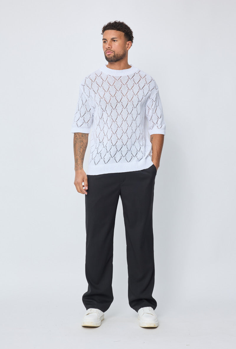 T-shirt maille ajourée